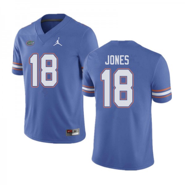 Jordan Brand Men #18 Jalon Jones Florida Gators College Football Jerseys Blue